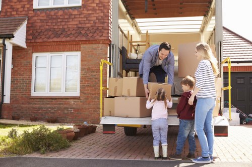 Moving van loaded for a house removal service in Paddington