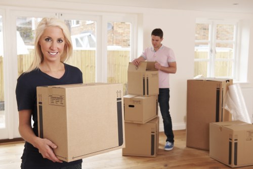 Busy Paddington street with moving van for removals service